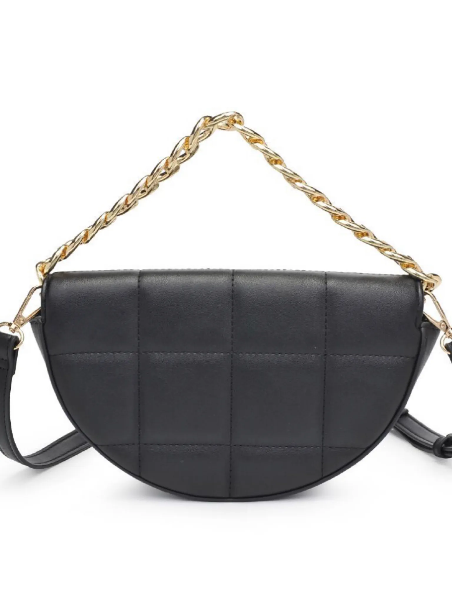 Natalie Vegan Leather Crossbody - Black