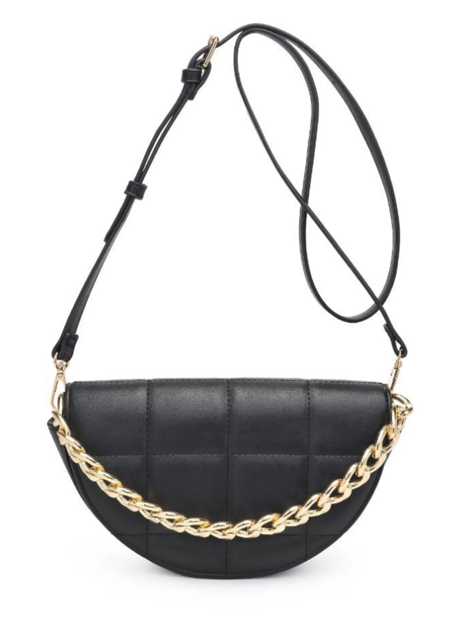 Natalie Vegan Leather Crossbody - Black