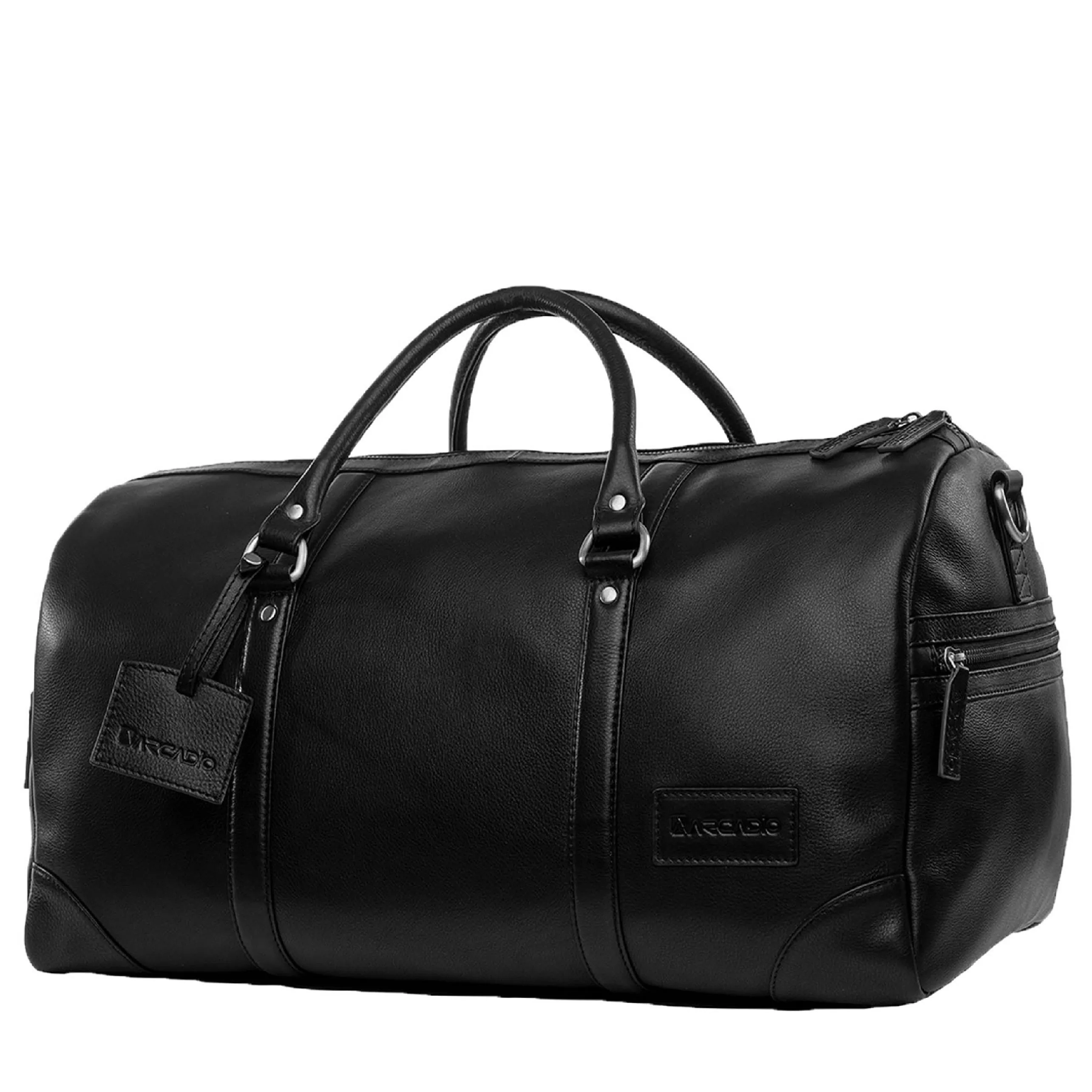 ON THE MOVE Premium Weekender Leather Bag - ARDB1001BK