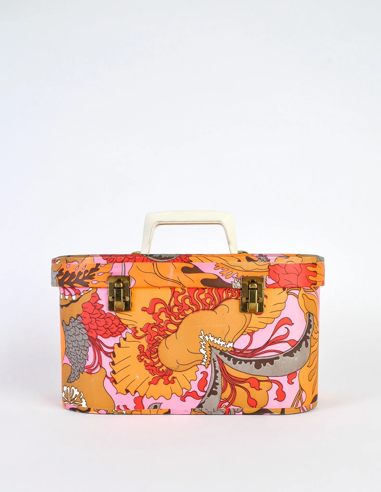 Patricia Gaile Vintage Tropical Floral Cosmetic Case