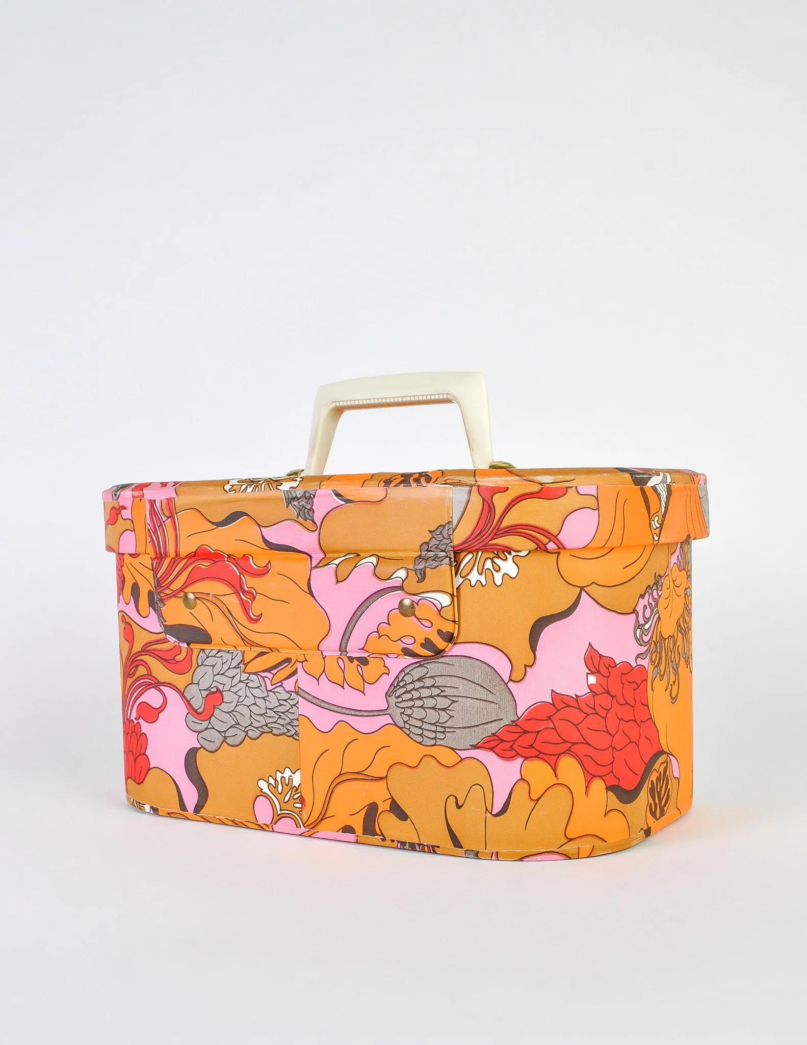 Patricia Gaile Vintage Tropical Floral Cosmetic Case