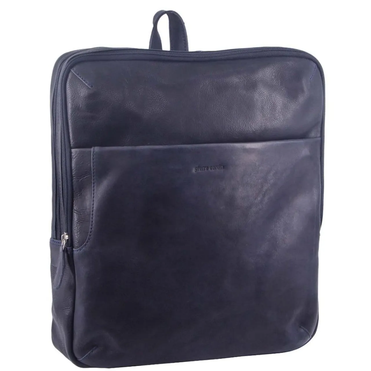 Pierre Cardin Rustic Leather Business Backpack