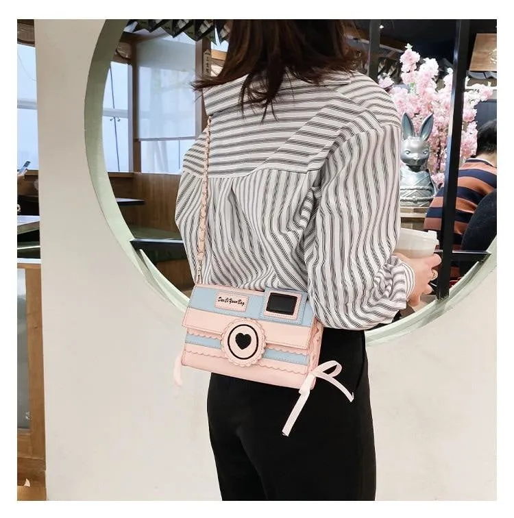 Pink Camera Shoulder Bag