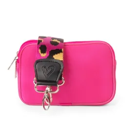 Pink Dual Zipper Belt/Crossbody Bag