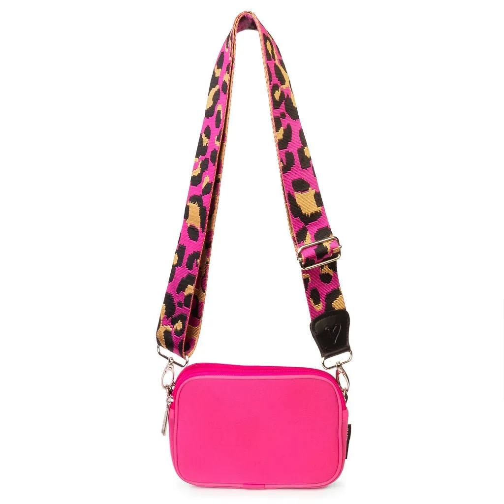 Pink Dual Zipper Belt/Crossbody Bag