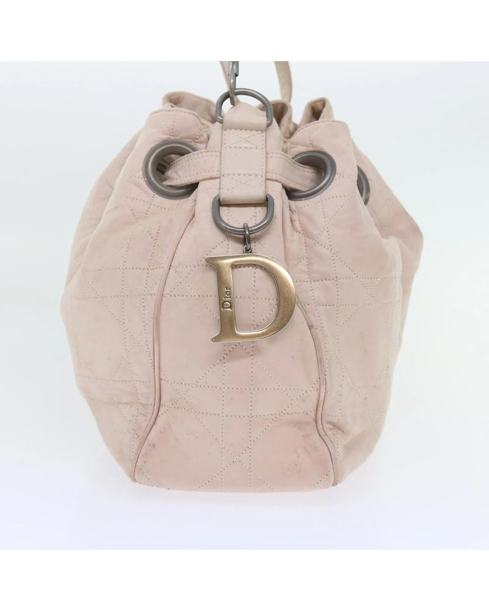 Pink Leather Canage Shoulder Bag by Christian Dior - Authentic (bs9711)