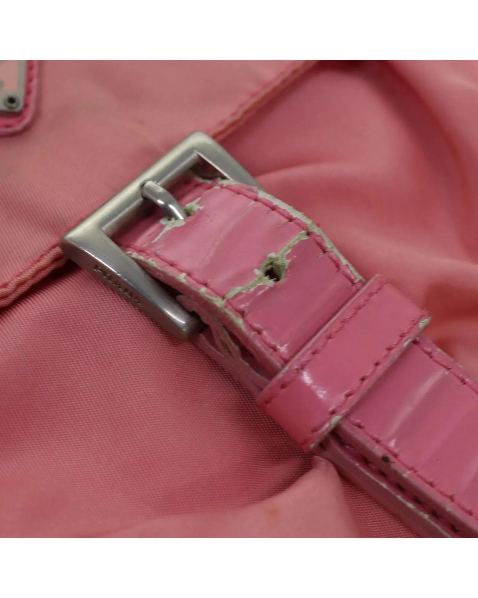 Pink Nylon Shoulder Bag with Shoulder Strap - Italian Made