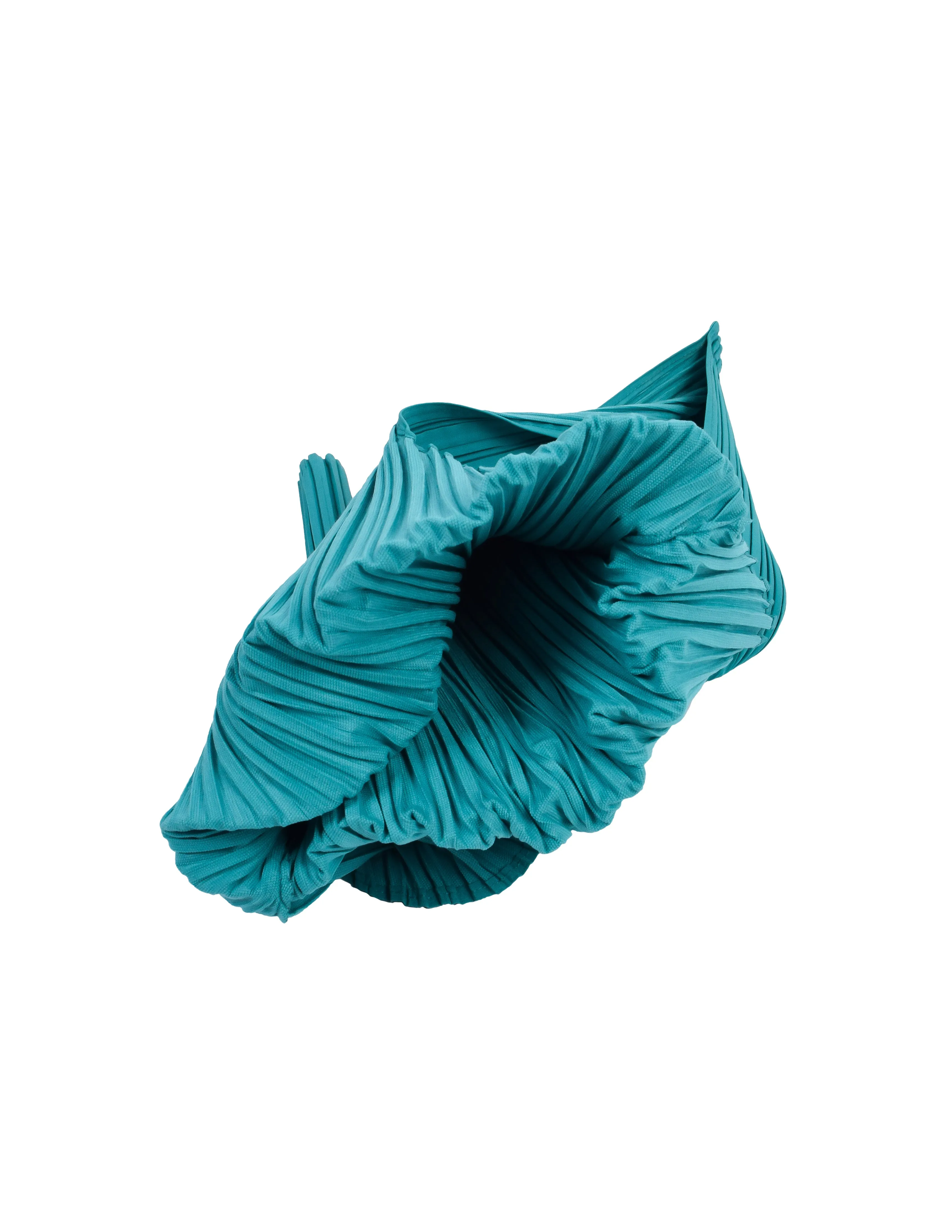 Pleats Please Vintage Teal Pleated Instrument Novelty Bag