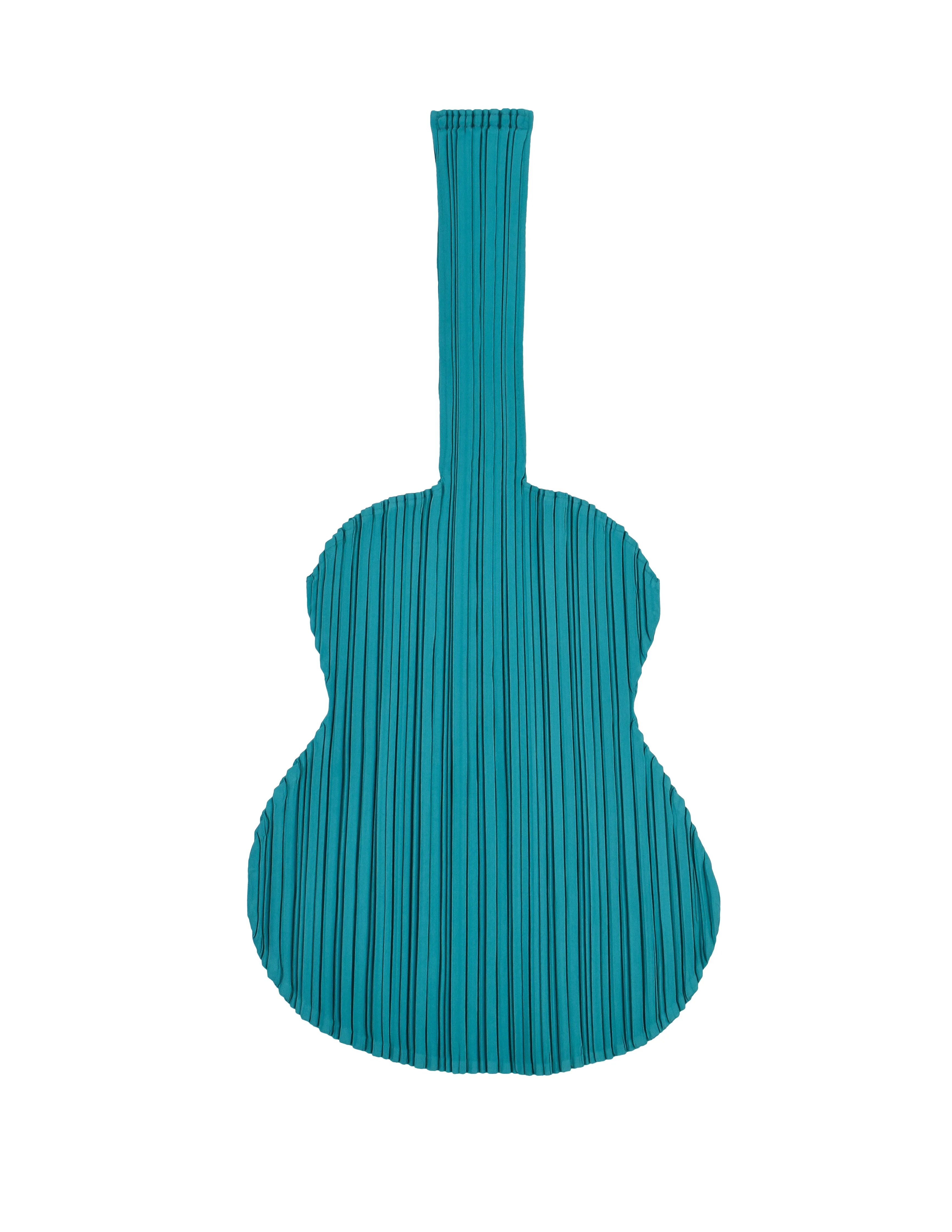 Pleats Please Vintage Teal Pleated Instrument Novelty Bag