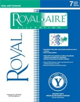 Royal Type 'Y' Upright Vacuum Bags - Pack of 7