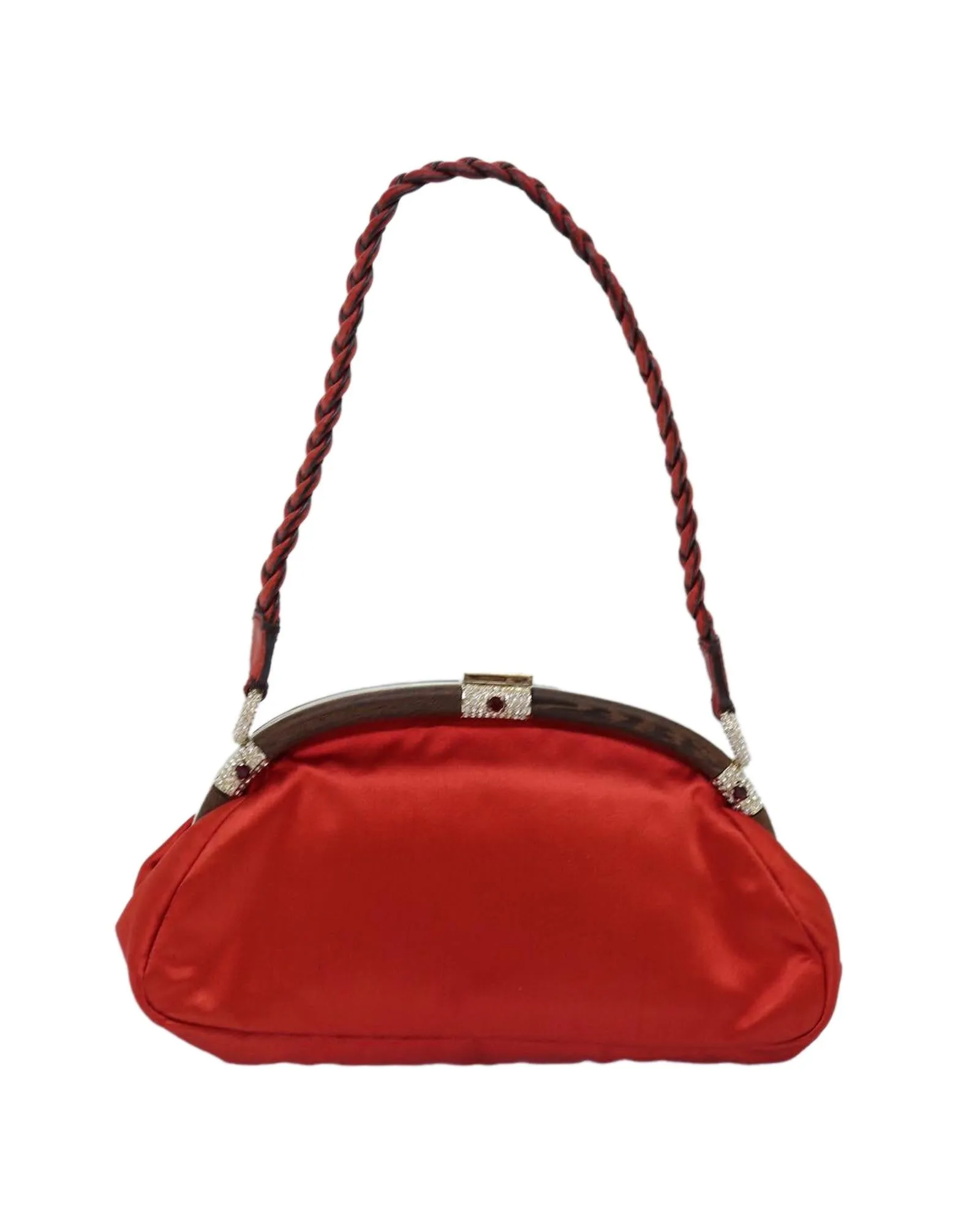 Satin Shoulder Bag with Guarantee Card