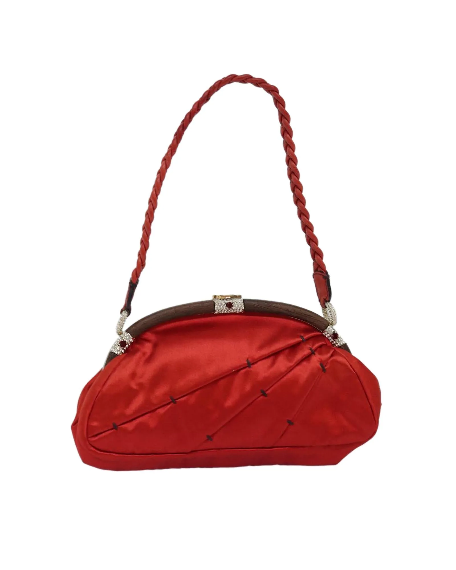 Satin Shoulder Bag with Guarantee Card