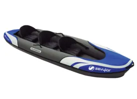 Sevylor Hudson Inflatable Kayak with 2 x Bravo KC Compact Paddles & Bravo 4 Pump - 2   1 Persons - New 2024 Model