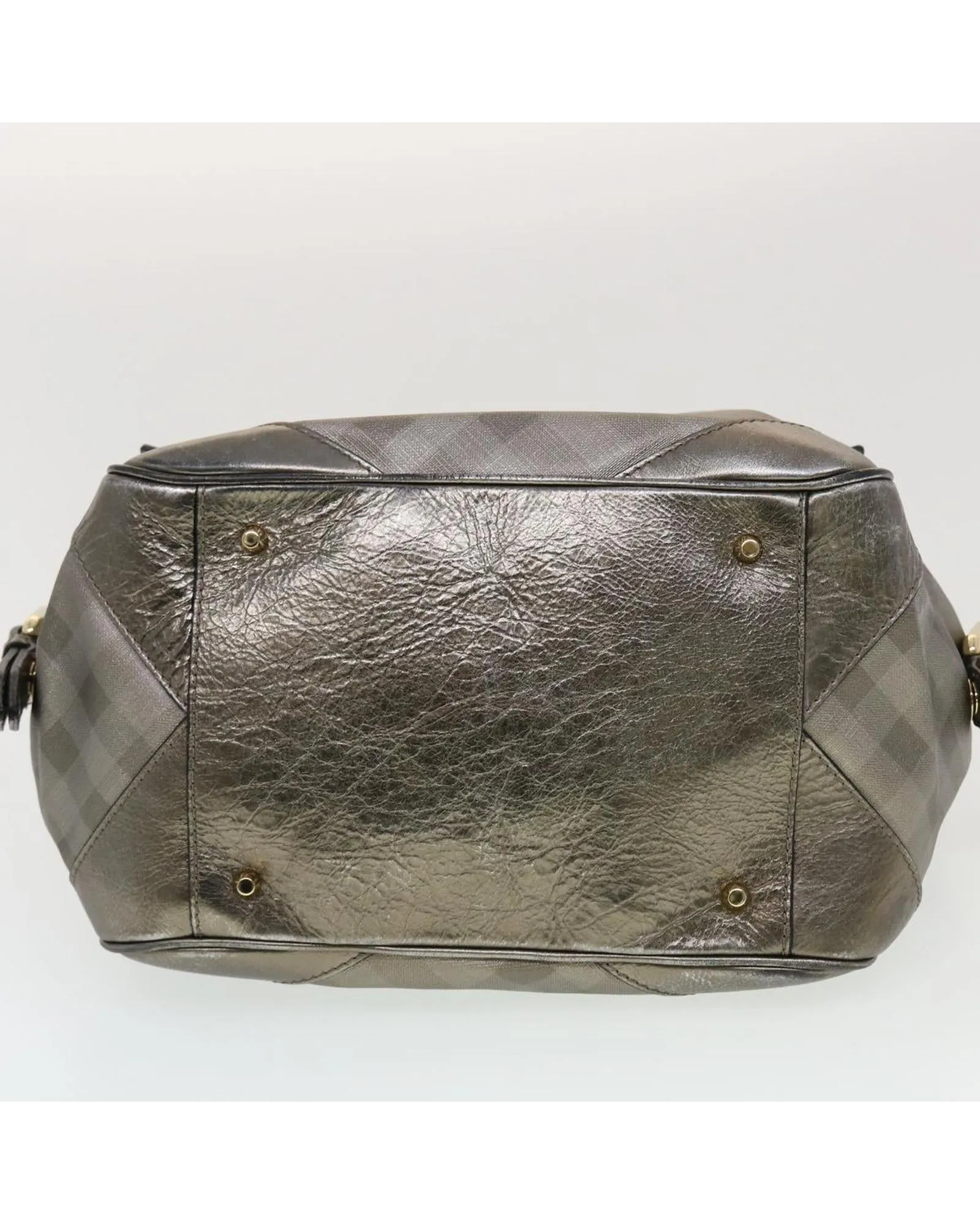 Silver Leather Shoulder Bag