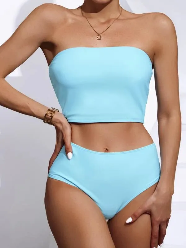 Swimsuit Separates Tube Top Women Bikini Fashion Sexy High Waist Swimsuit Women's Swimsuit Bikini