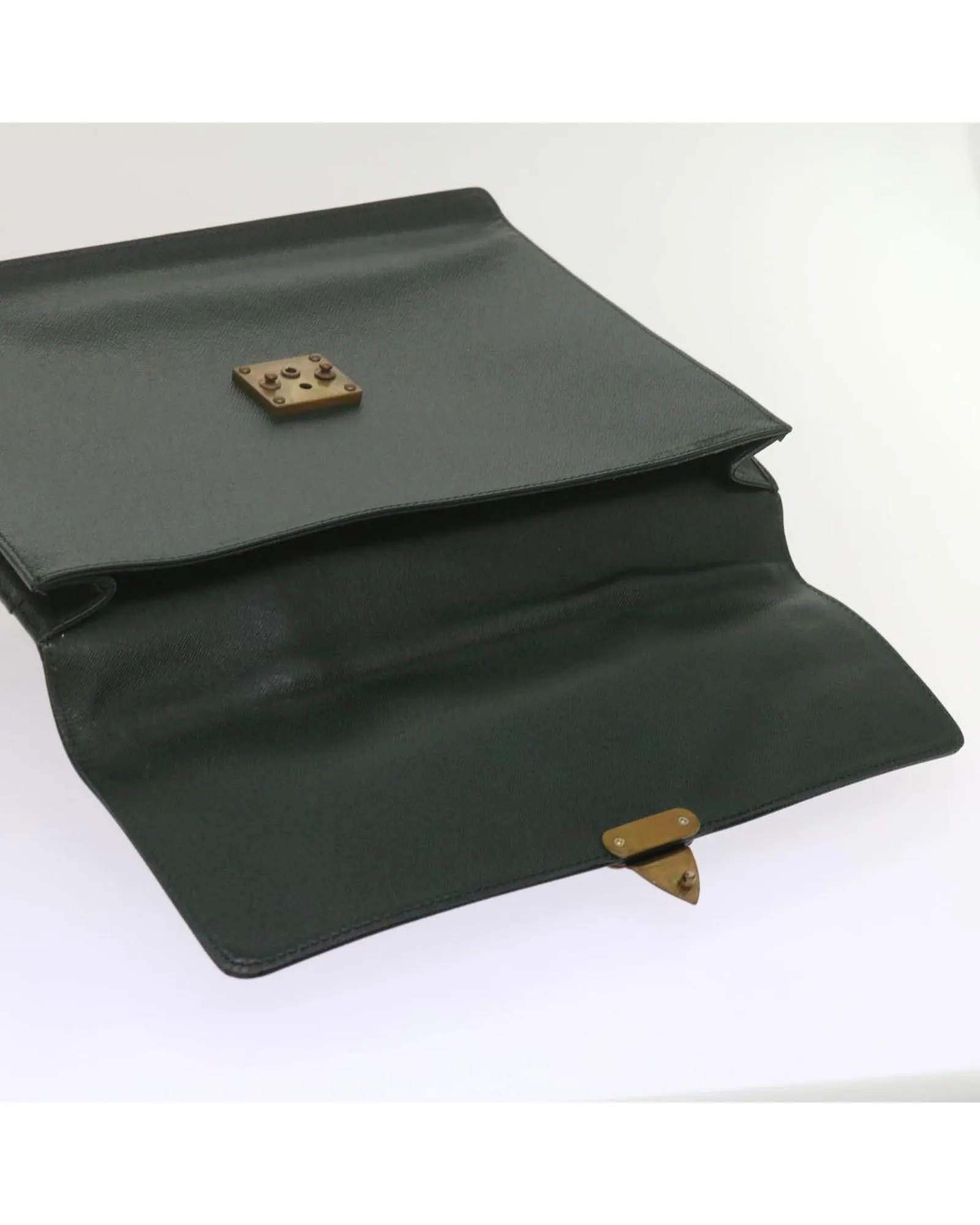 Taiga Leather Business Bag - Green