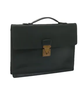 Taiga Leather Business Bag - Green