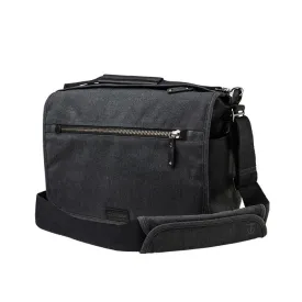 Tenba Cooper 13 DSLR Camera Bag - Grey Canvas / Black Leather