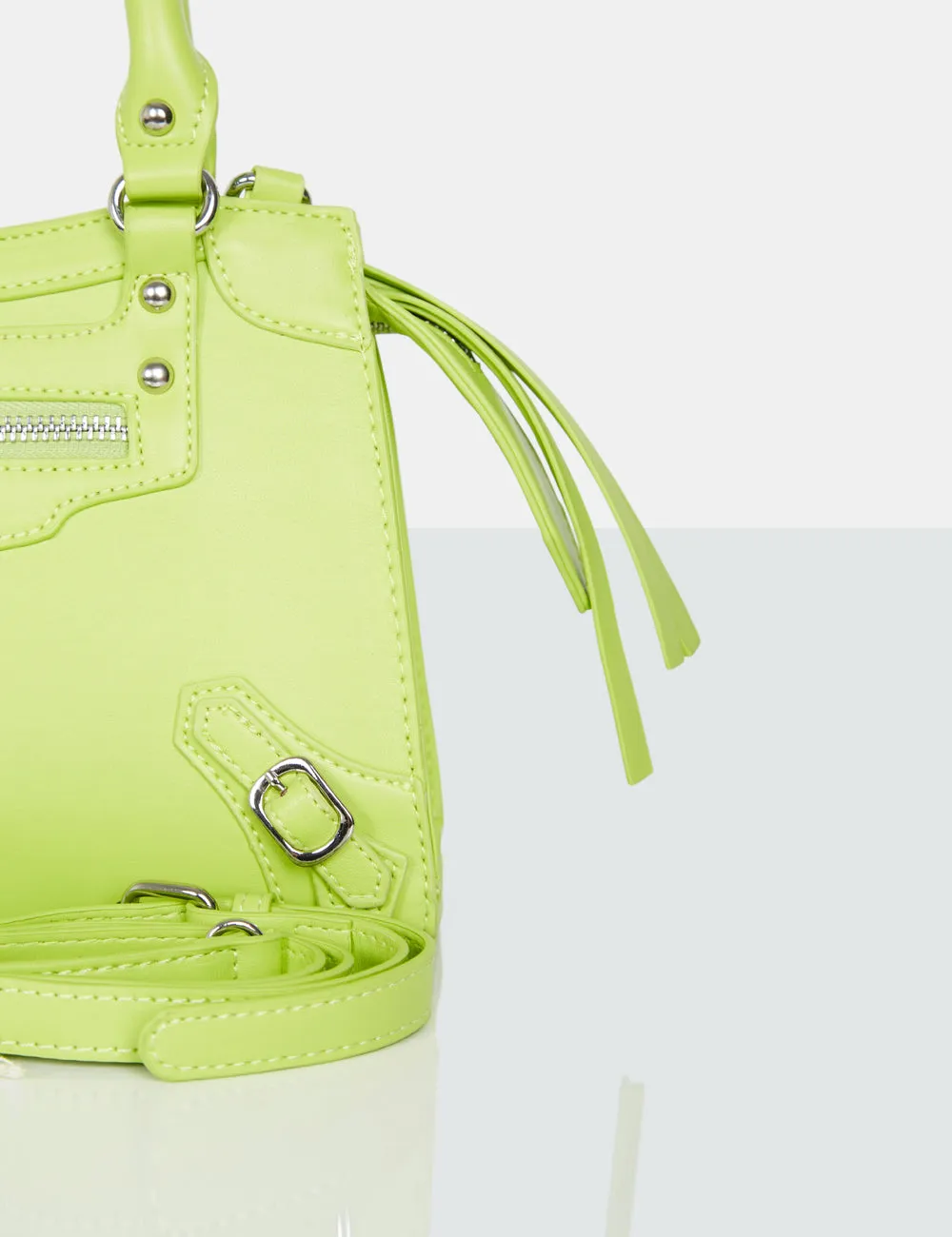 The Haven Lime Grain Pu Mini Tote Bag