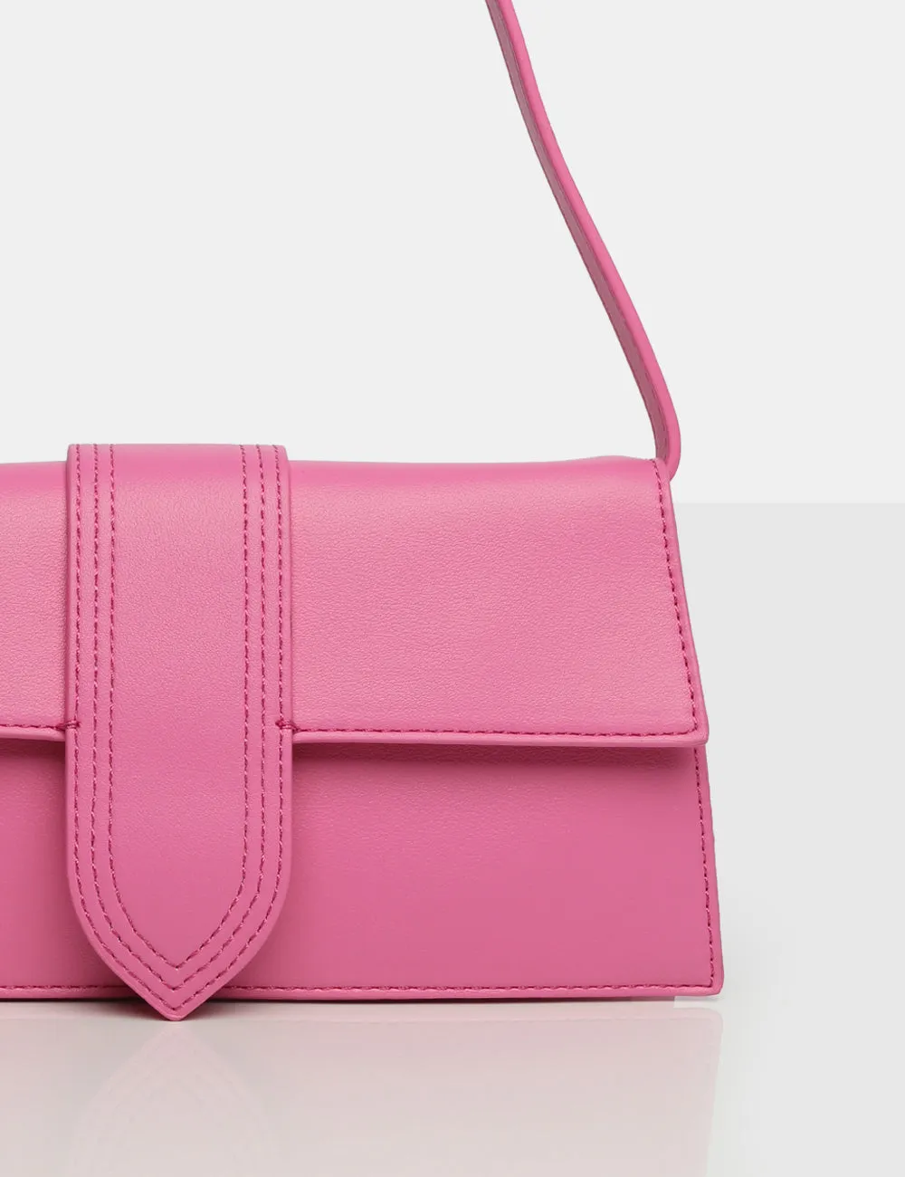 The Mani Bright Pink Pu Shoulder Bag