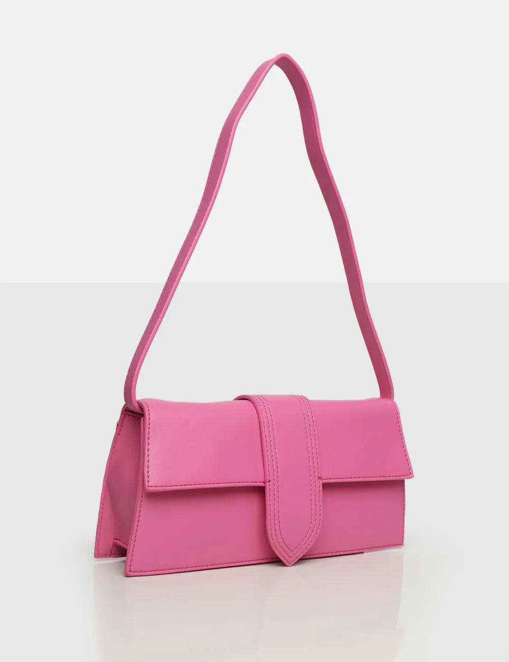 The Mani Bright Pink Pu Shoulder Bag