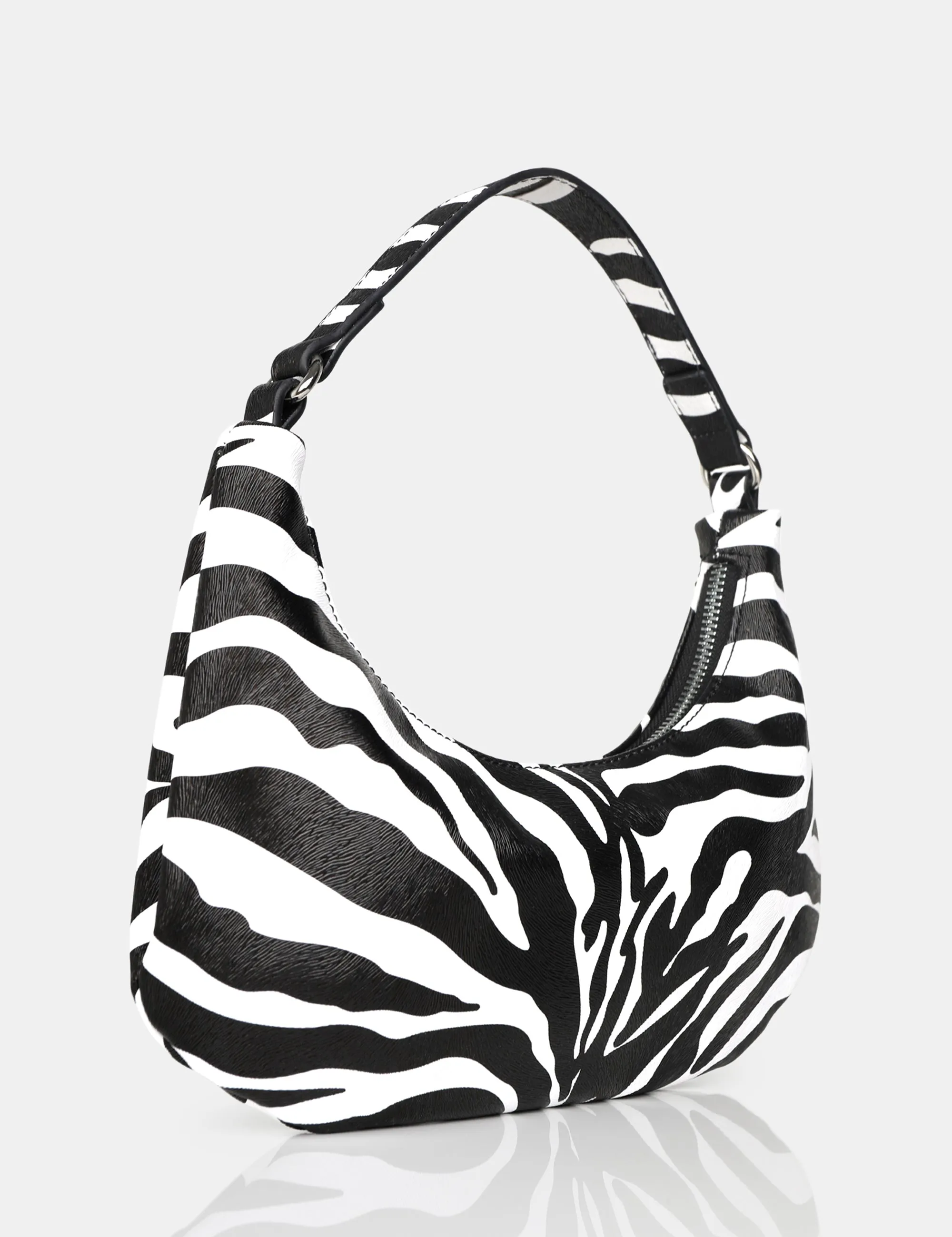 The Shiloh Zebra Monochrome PU Shoulder Bag