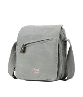 Troop London Small Zip Front Crossbody Bag - Ash Grey