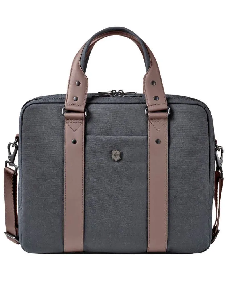 Victorinox Architecture Bodmer - Dual Compartment Laptop Briefcase Grey/Brown