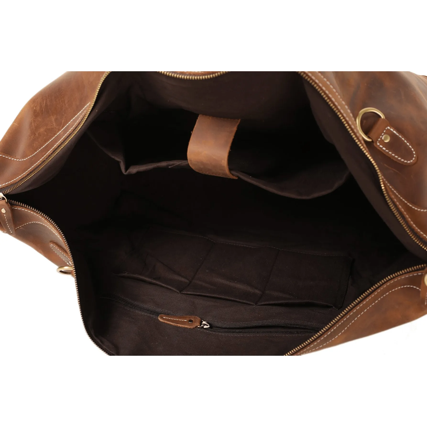 Vintage Style Handcrafted Leather Travel Duffle