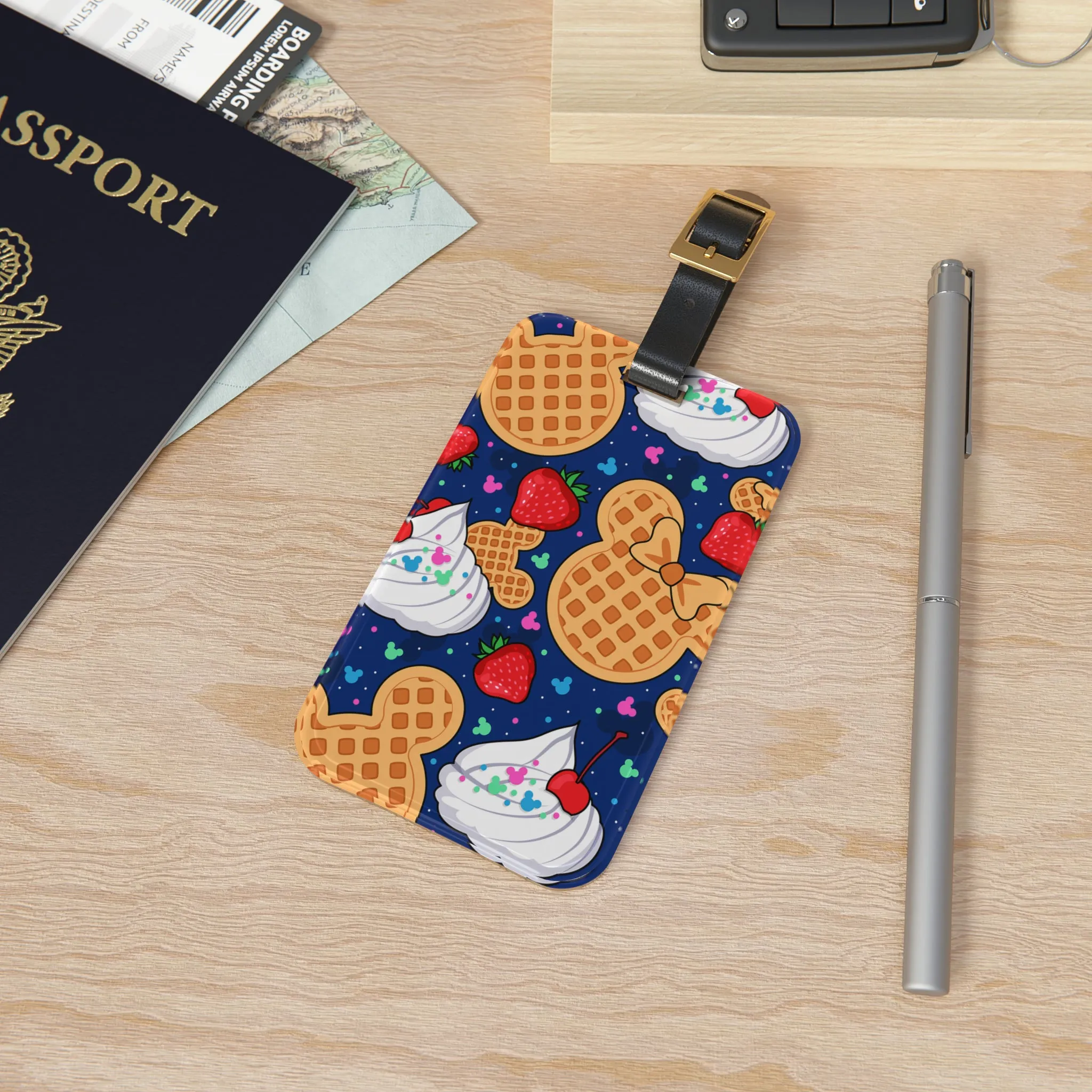 Waffles Luggage Tag