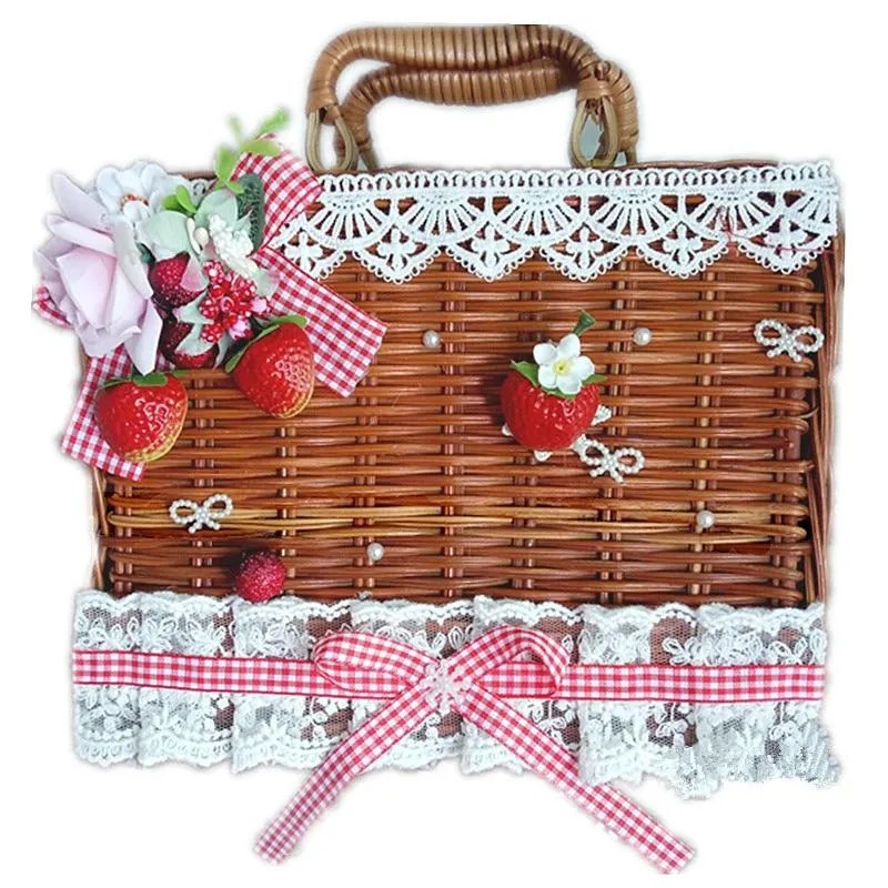 Wicker Strawberry Purse