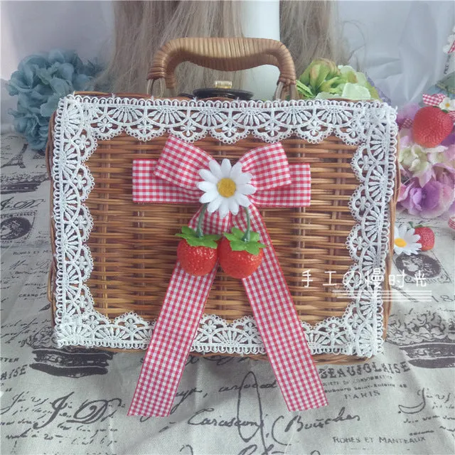 Wicker Strawberry Purse