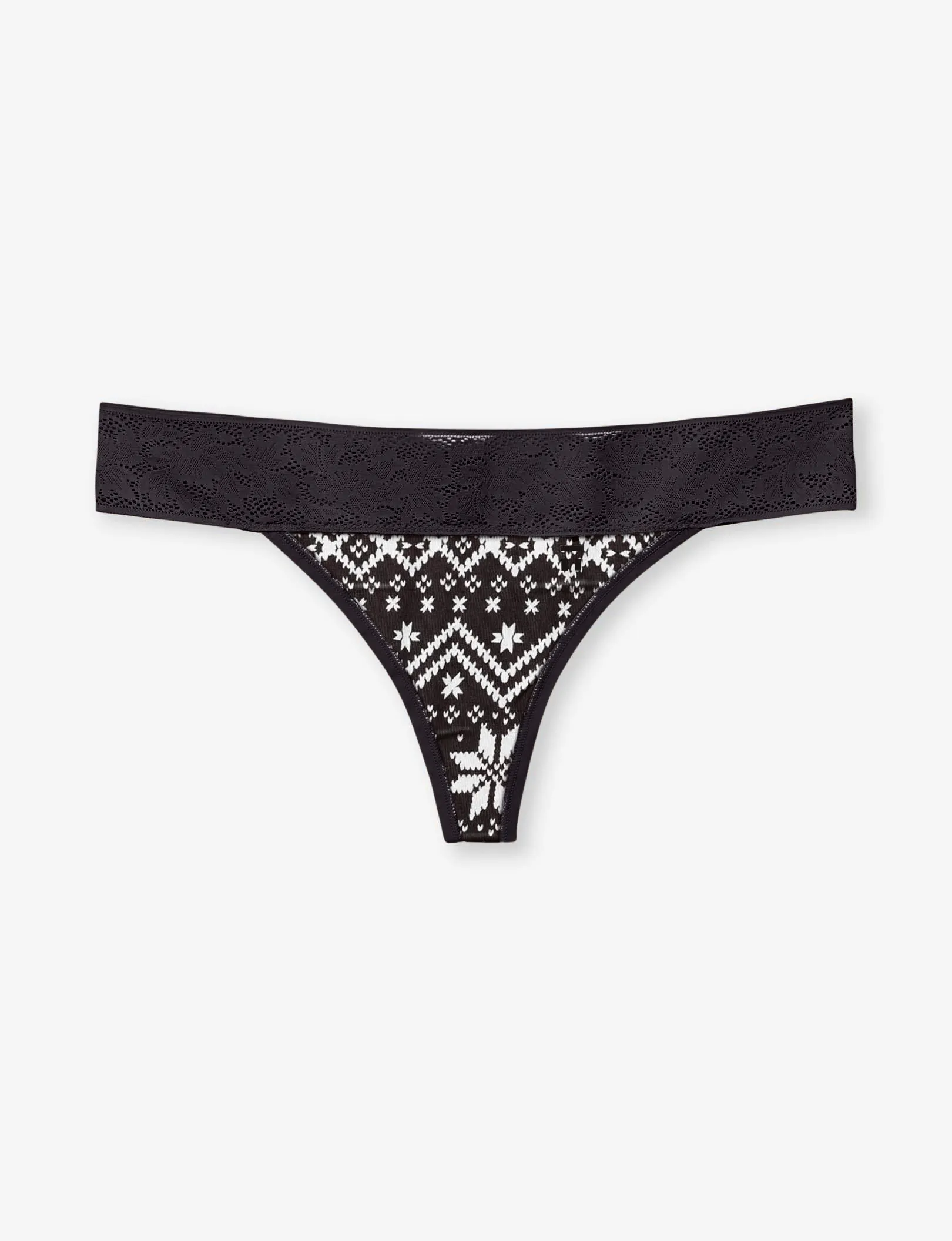 Women's Second Skin Thong, Lace Waist