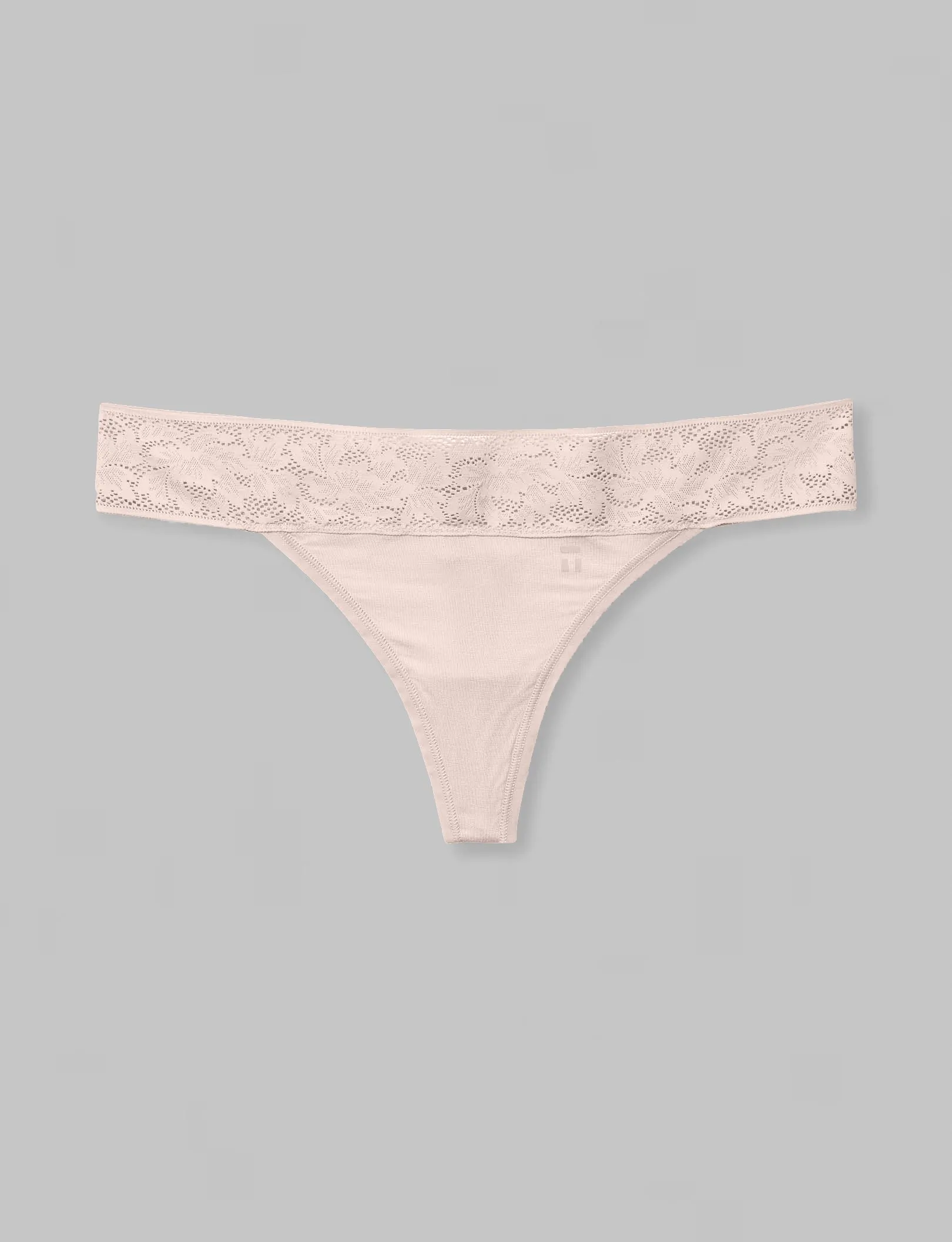 Women's Second Skin Thong, Lace Waist