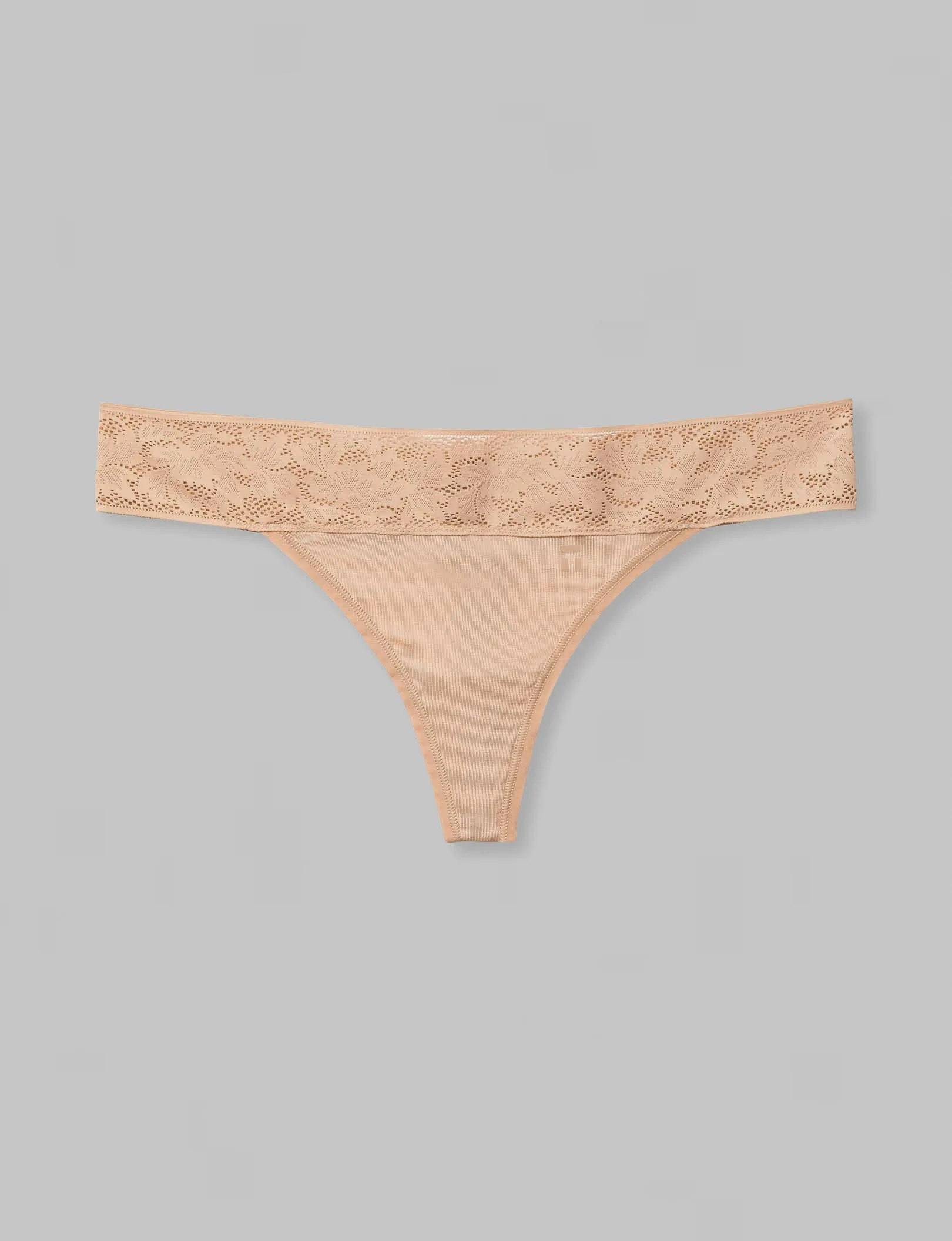 Women's Second Skin Thong, Lace Waist