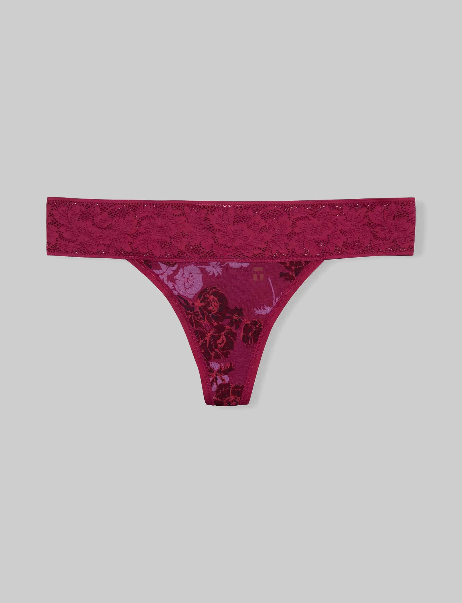 Women's Second Skin Thong, Lace Waist