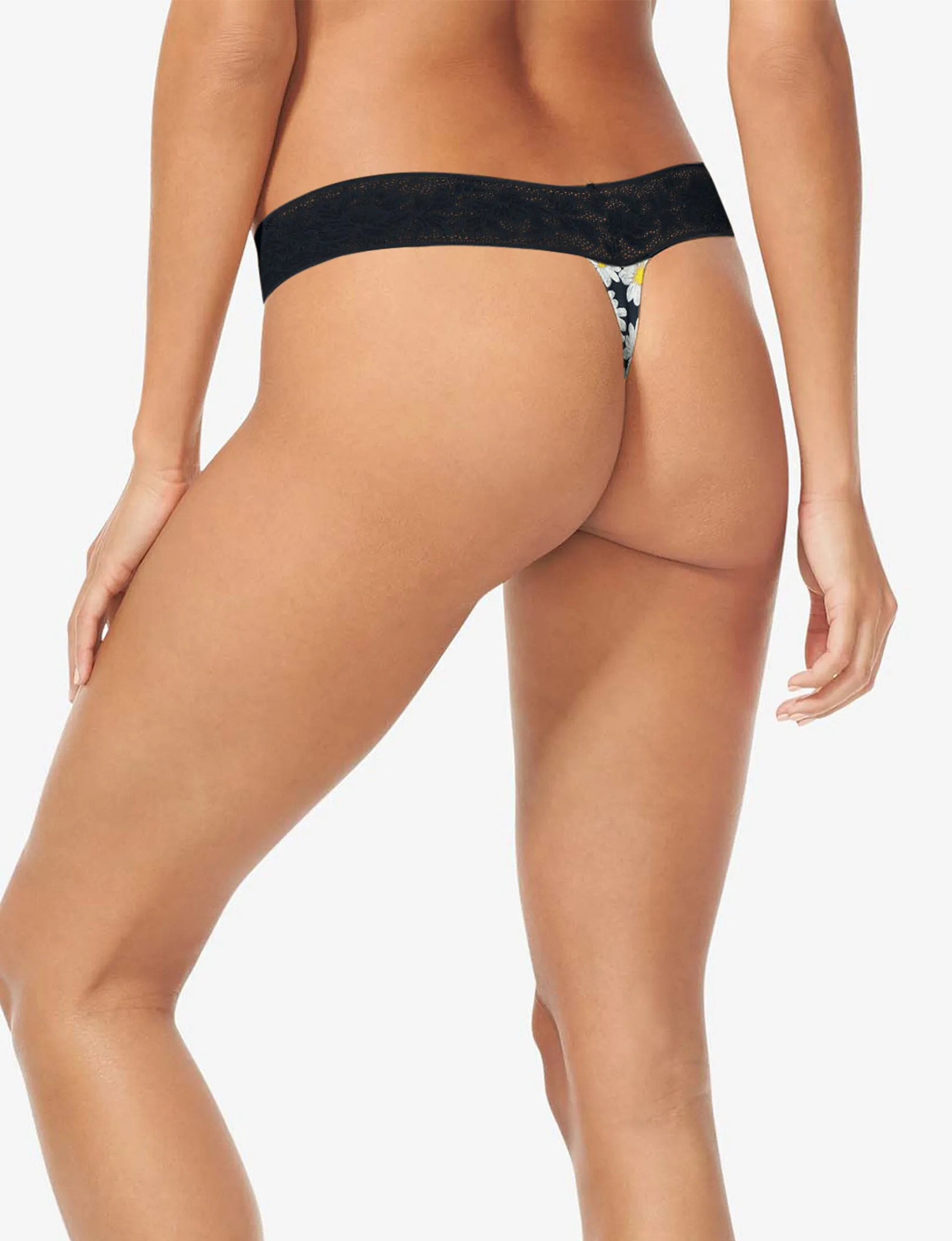 Women's Second Skin Thong, Lace Waist